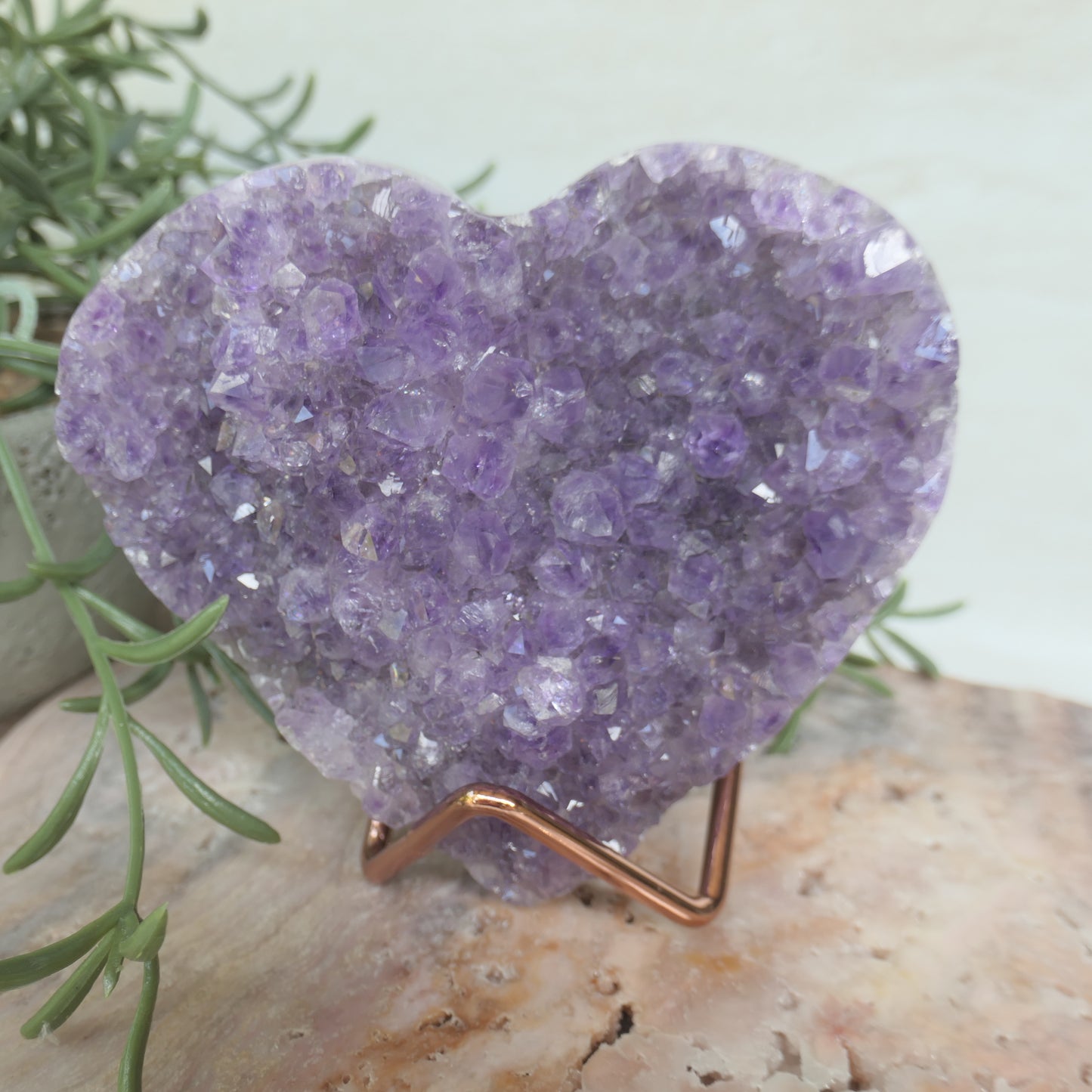 Amethyst Druzy Heart