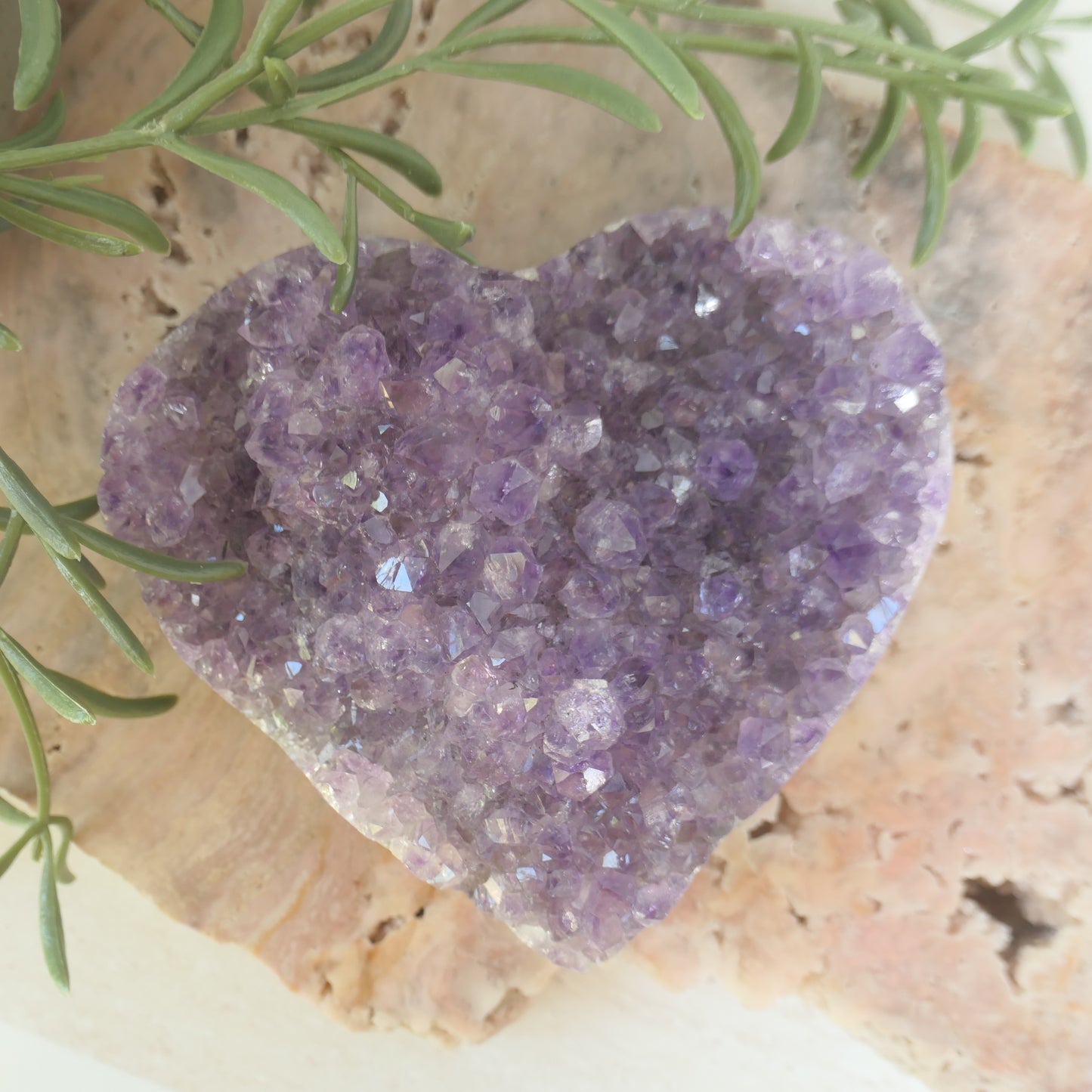 Amethyst Druzy Heart