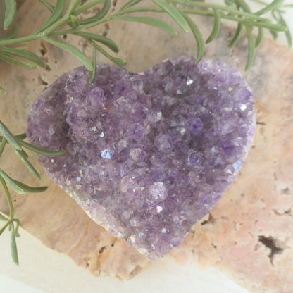 Amethyst Druzy Heart
