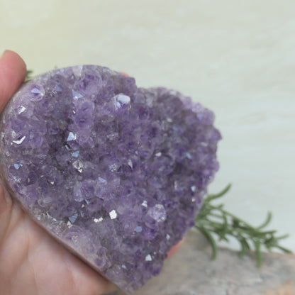 Amethyst Druzy Heart
