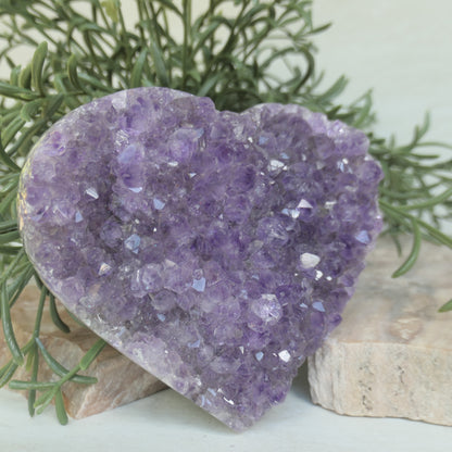 Amethyst Druzy Heart