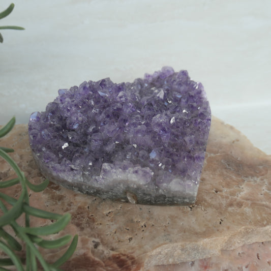 Amethyst Druzy Heart