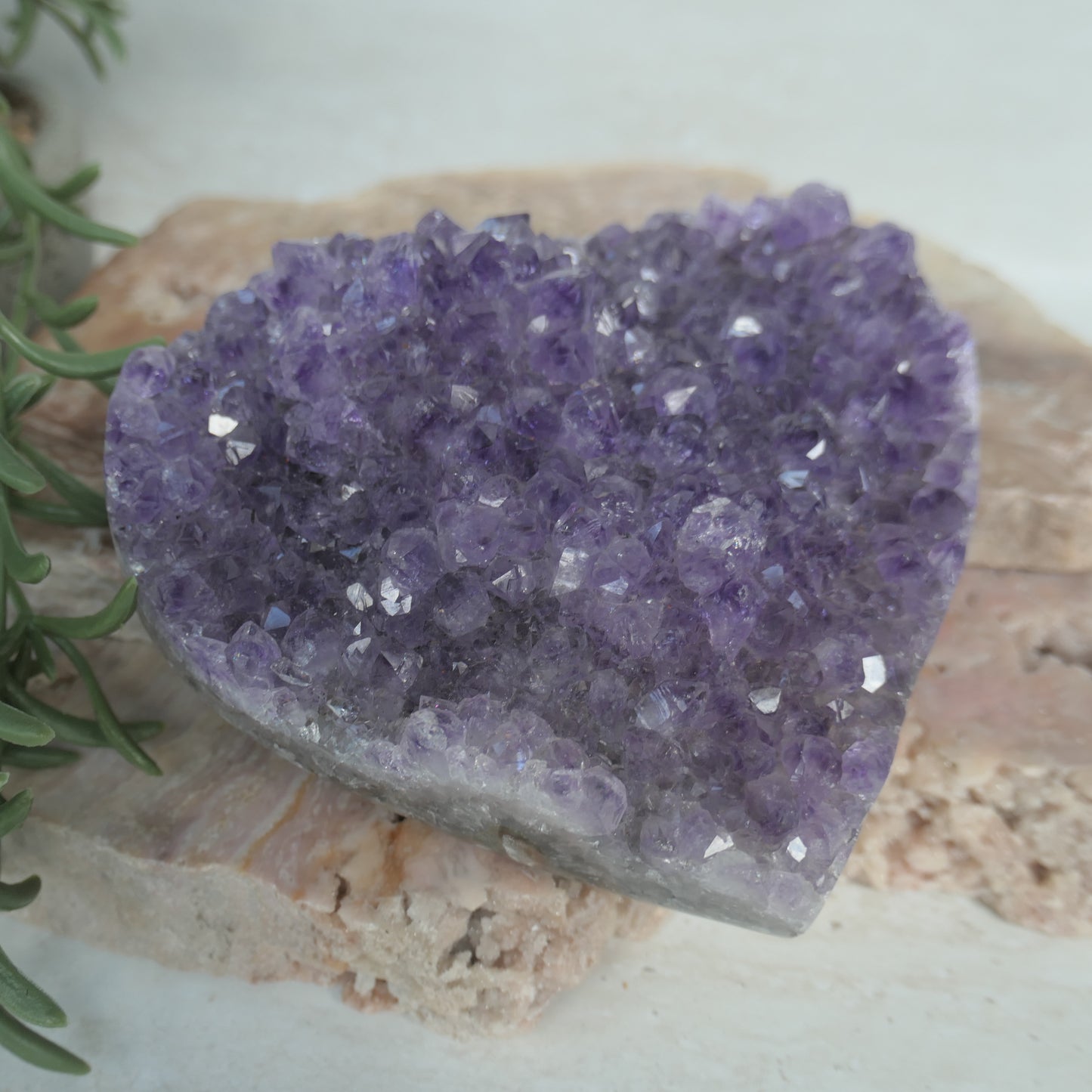 Amethyst Druzy Heart