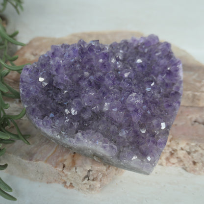 Amethyst Druzy Heart