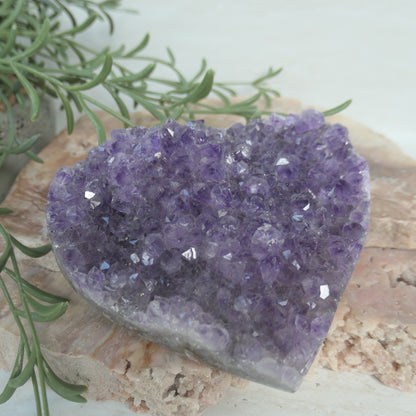 Amethyst Druzy Heart
