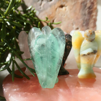 Fluorite Angel Carving - Imperfect