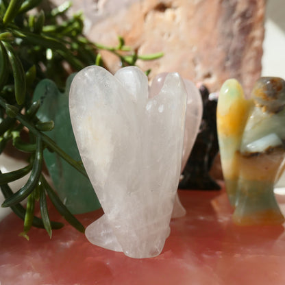 Clear Quartz Angel Carving
