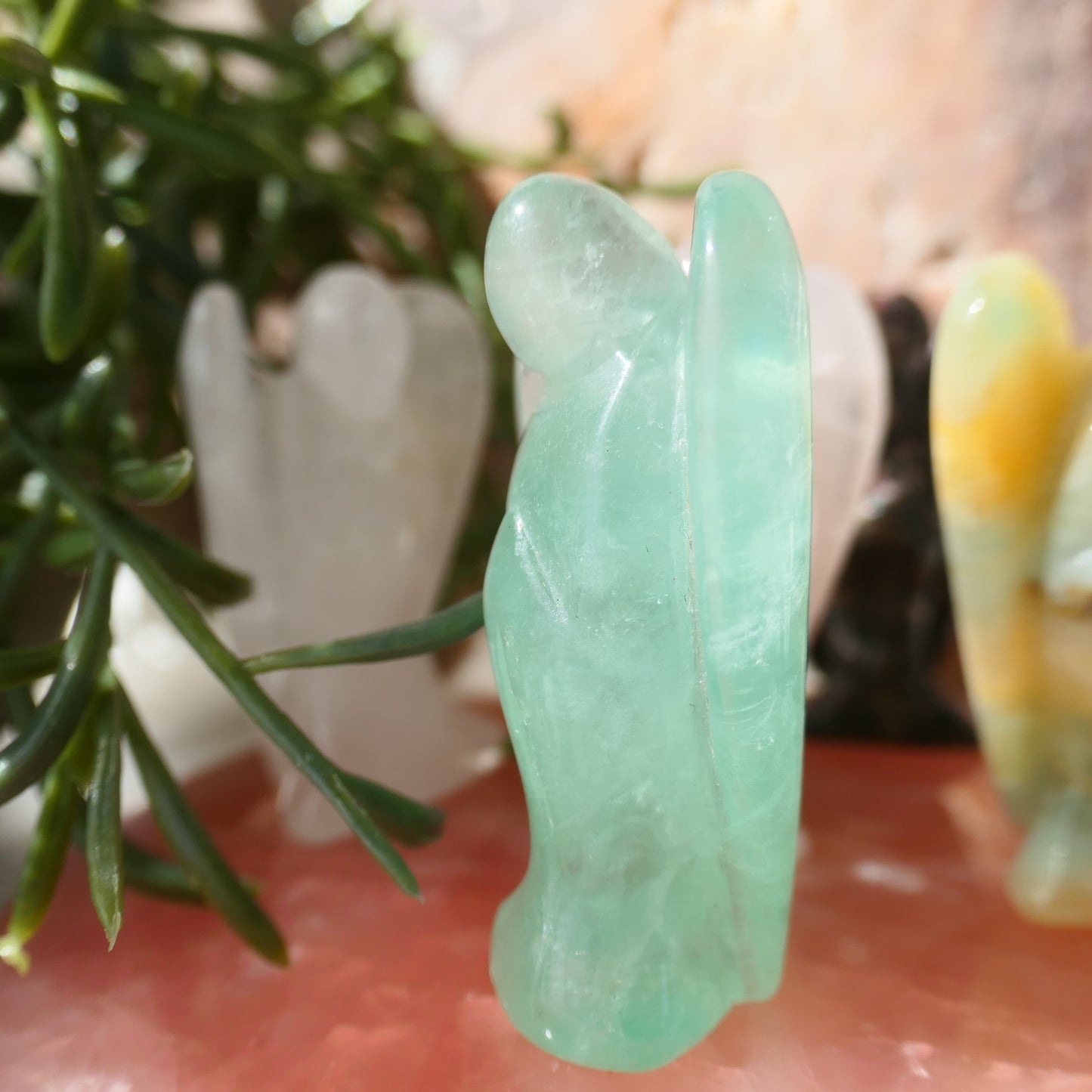 Fluorite Angel Carving - Imperfect