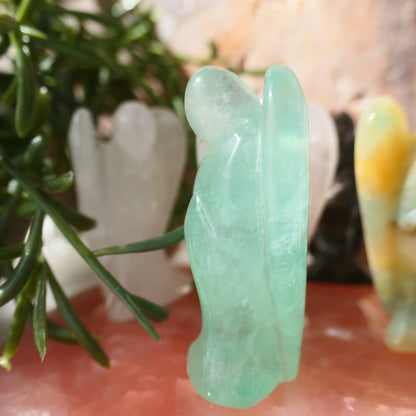 Fluorite Angel Carving - Imperfect