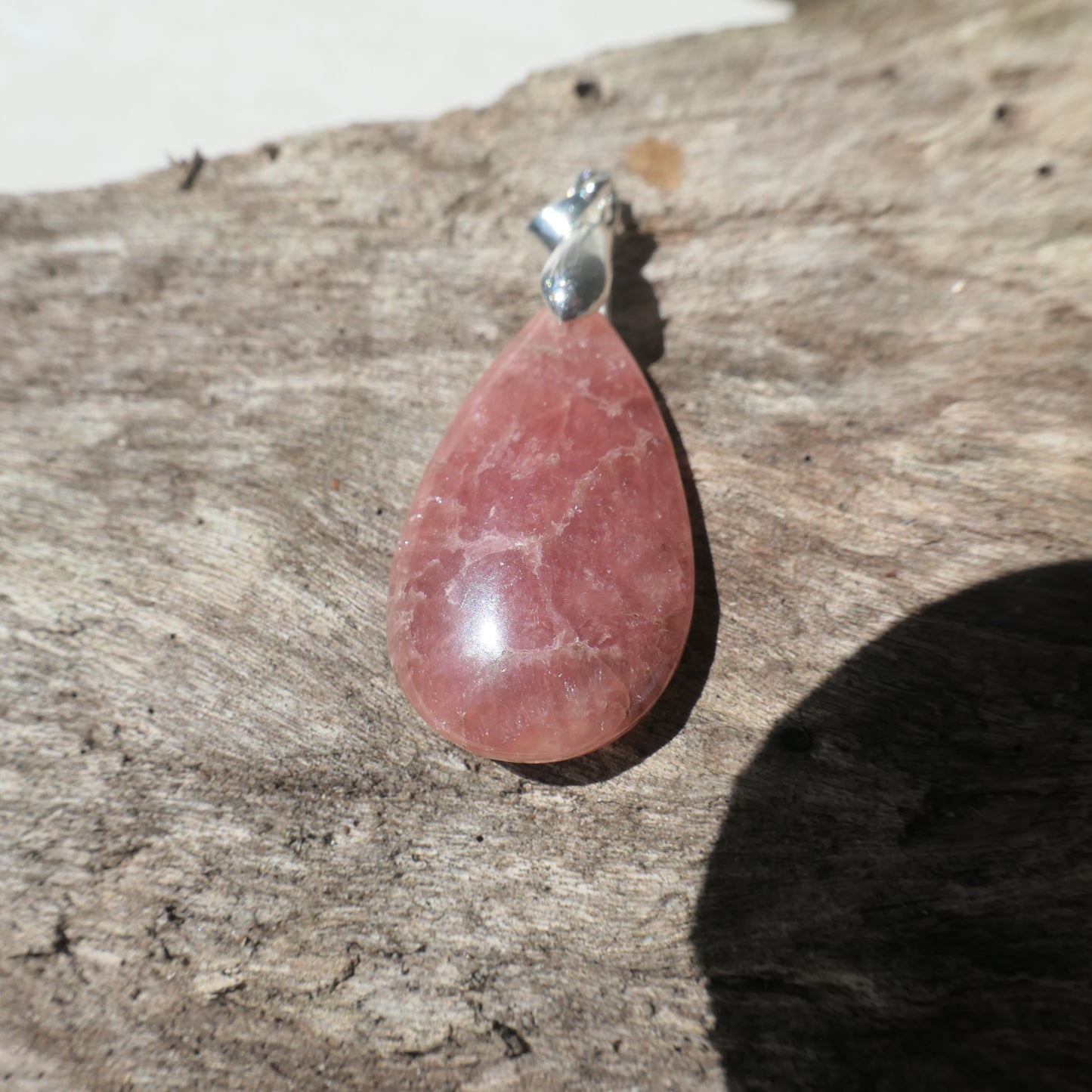 Rhodochrosite Teardrop Pendants