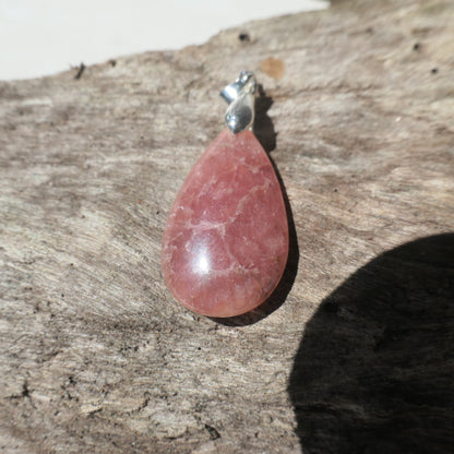 Rhodochrosite Teardrop Pendants