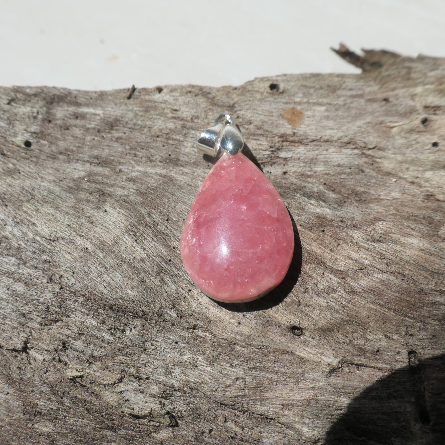 Rhodochrosite Teardrop Pendants