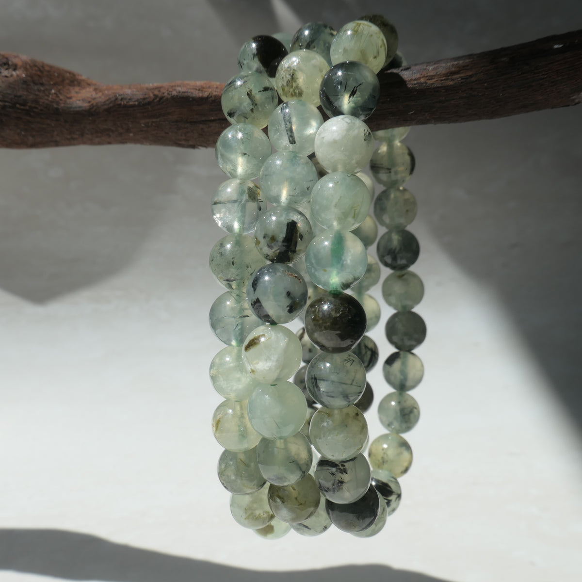 Prehnite Beaded Bracelet 8mm