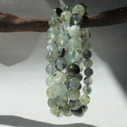 Prehnite Beaded Bracelet 8mm