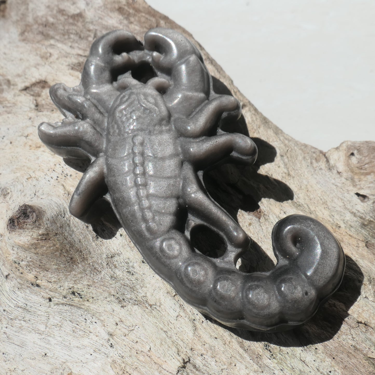 Silver Sheen Obsidian Scorpion