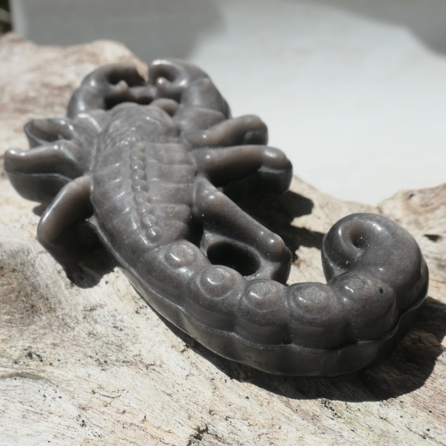 Silver Sheen Obsidian Scorpion