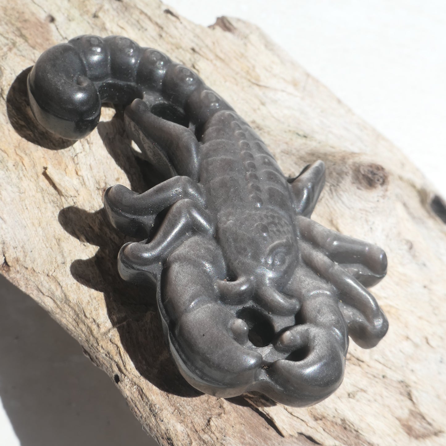 Silver Sheen Obsidian Scorpion