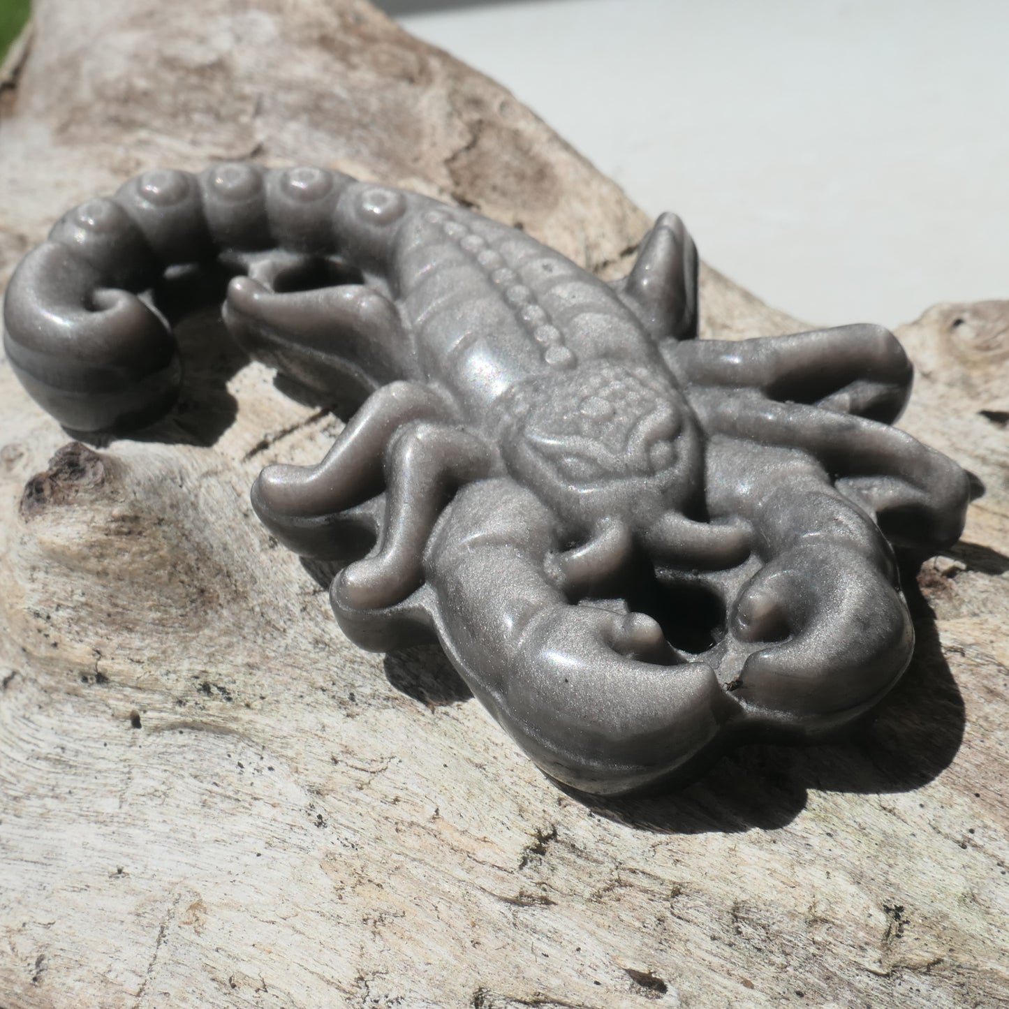 Silver Sheen Obsidian Scorpion