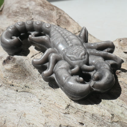 Silver Sheen Obsidian Scorpion