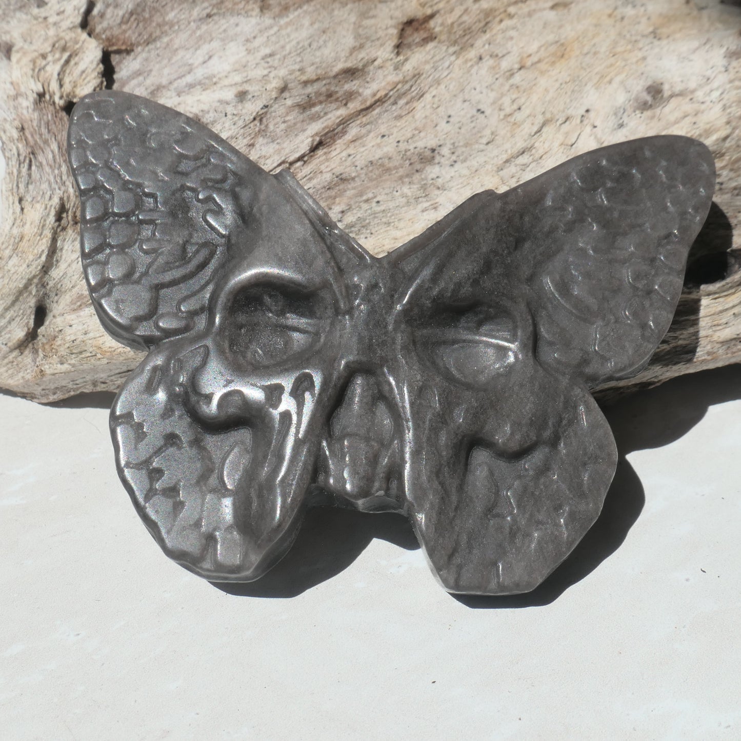 Silver Sheen Obsidian Death Moth