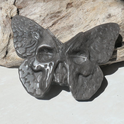 Silver Sheen Obsidian Death Moth