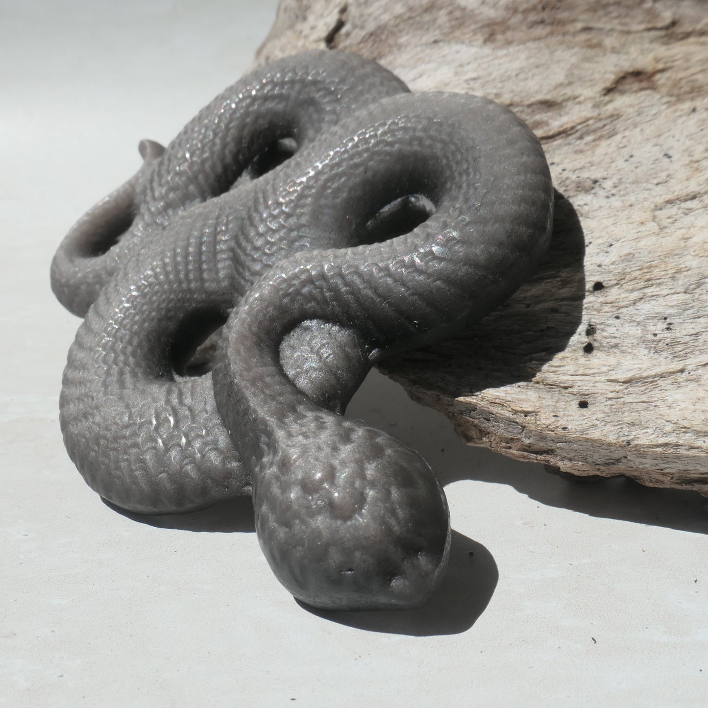 Silver Sheen Obsidian Snake