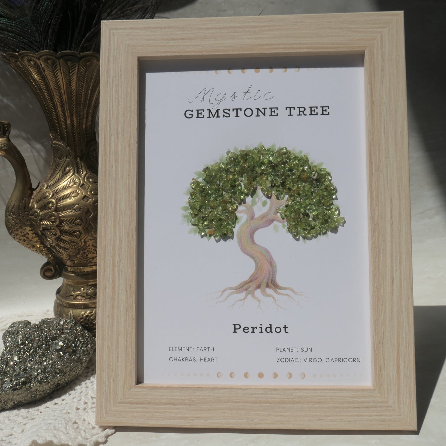 Peridot tree of life frame