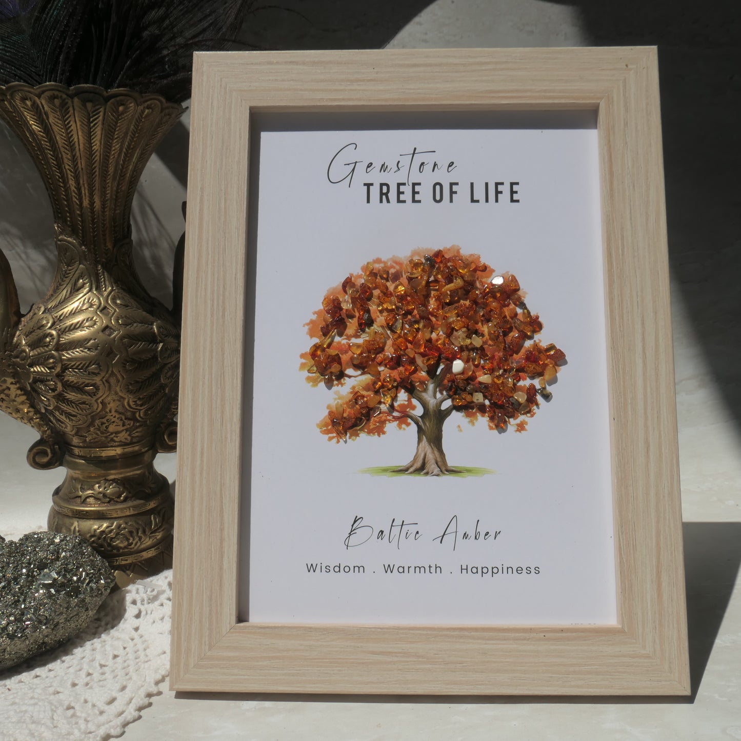 Baltic Amber tree of life frame