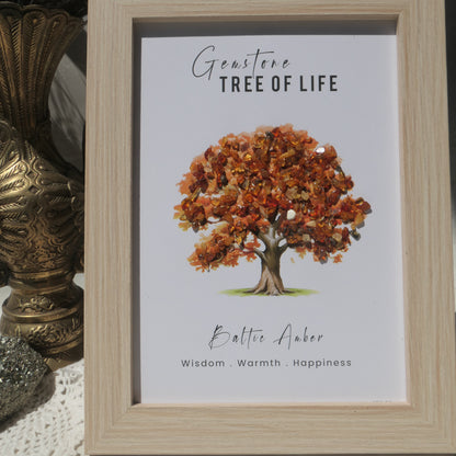 Baltic Amber tree of life frame
