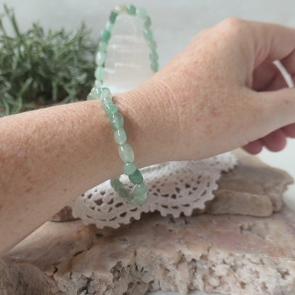 Green Aventurine Nugget Bracelet 4-6mm