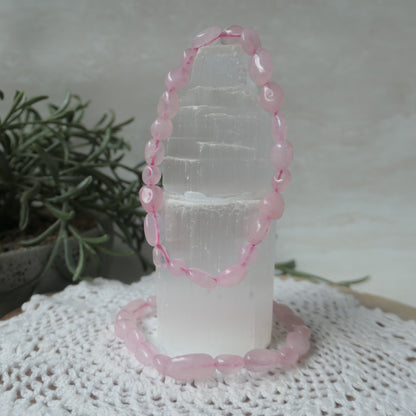Rose Quartz nugget bracelet 4-6mm