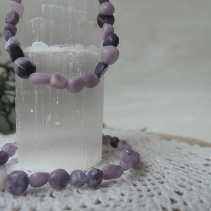 Lepidolite Nugget Bracelet 4-6mm