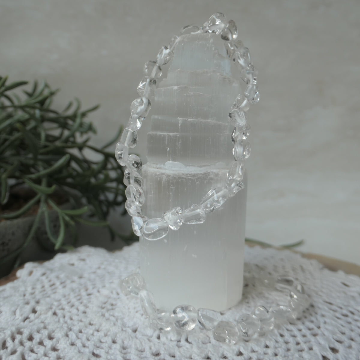 Clear Quartz nugget bracelet 4-6mm