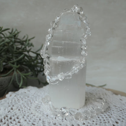 Clear Quartz nugget bracelet 4-6mm