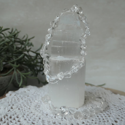 Clear Quartz nugget bracelet 4-6mm
