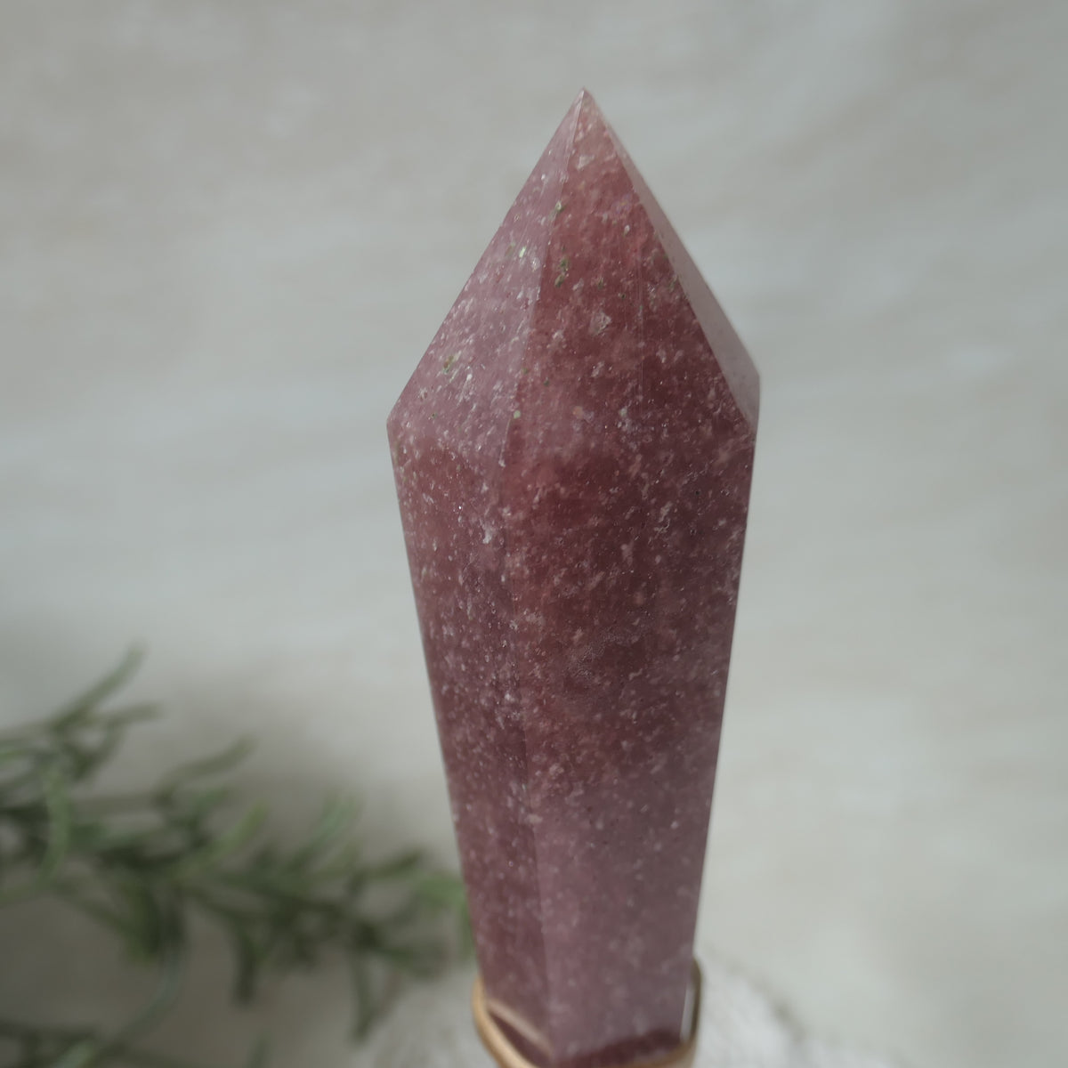 Strawberry Quartz Wand on Stand #2