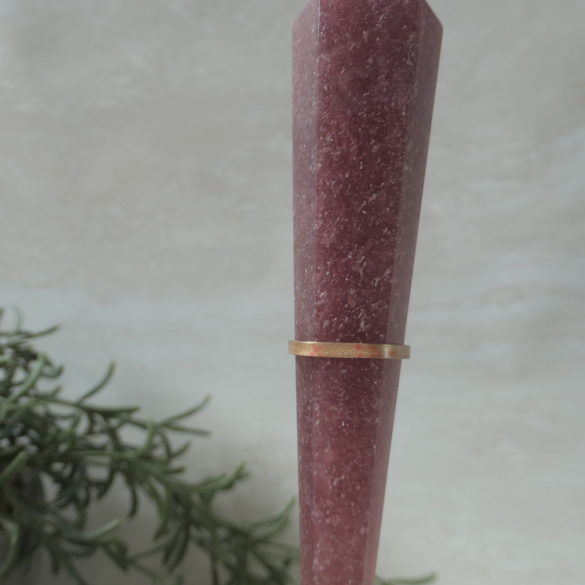 Strawberry Quartz Wand on Stand #2