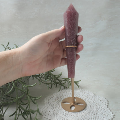 Strawberry Quartz Wand on Stand #2