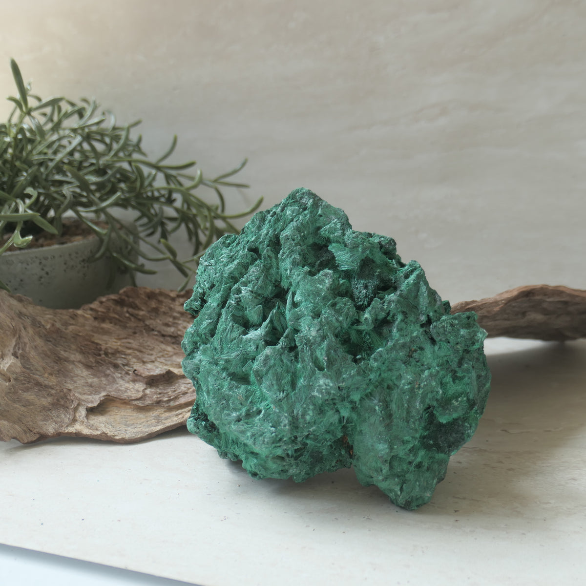 Fibrous Malachite Specimen Large