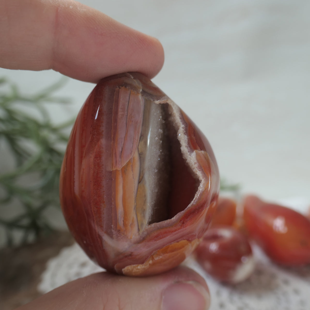 Carnelian Druzy Egg 7