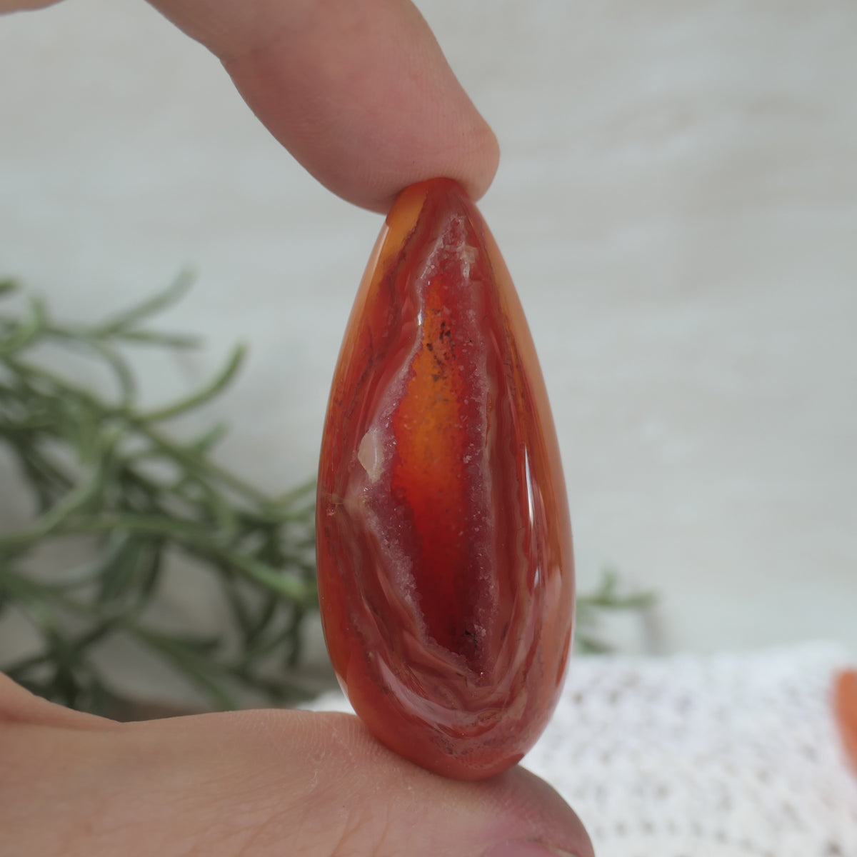 Carnelian Druzy Egg 3