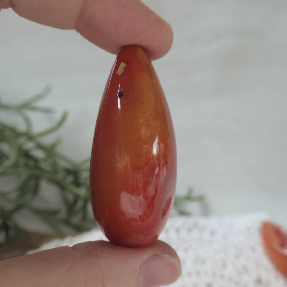Carnelian Druzy Egg 3