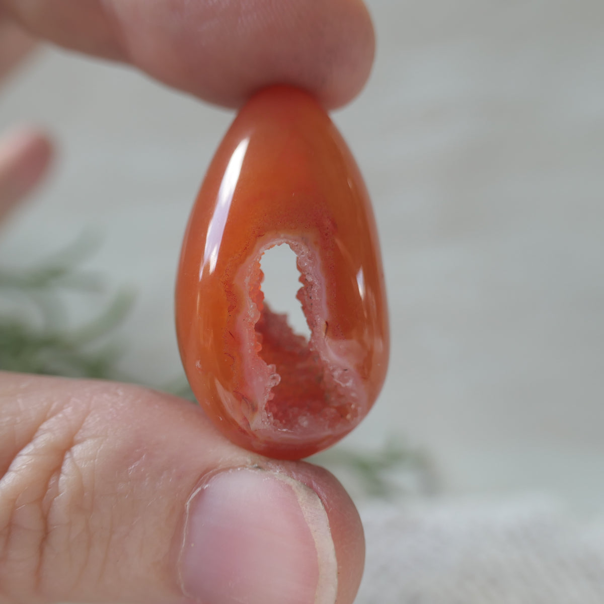 Carnelian Druzy Egg 2