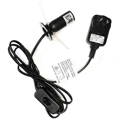 Replacement Himalayan Salt Lamp Power Cord – Black (12V DC)
