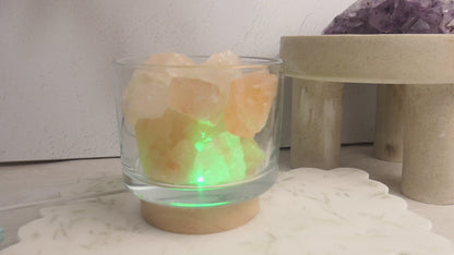 Himalayan Salt Crystal Diffuser Lamp with LED USB base