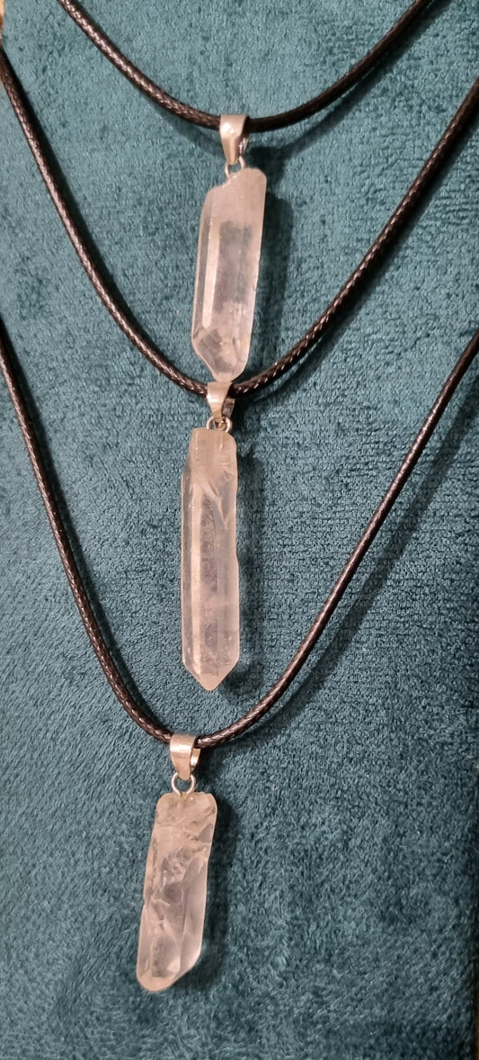 Clear Quartz point necklace