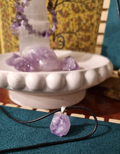 Popcorn amethyst necklace