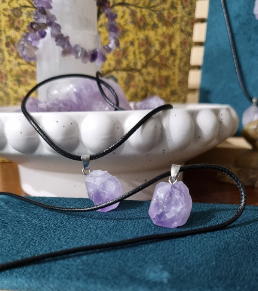Popcorn amethyst necklace