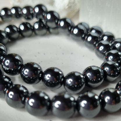 Hematite bead bracelet 8mm