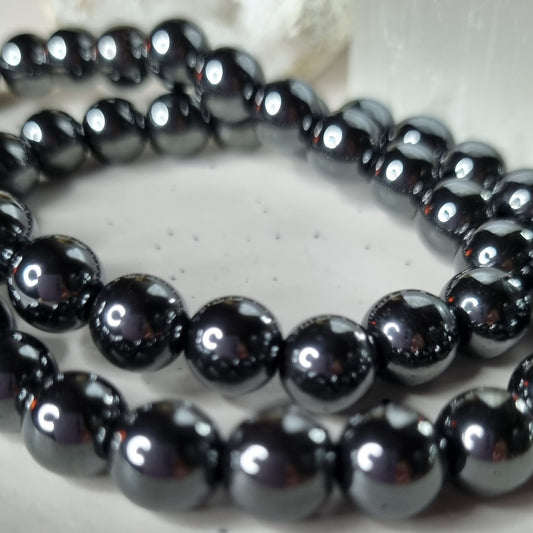 Hematite bead bracelet 8mm